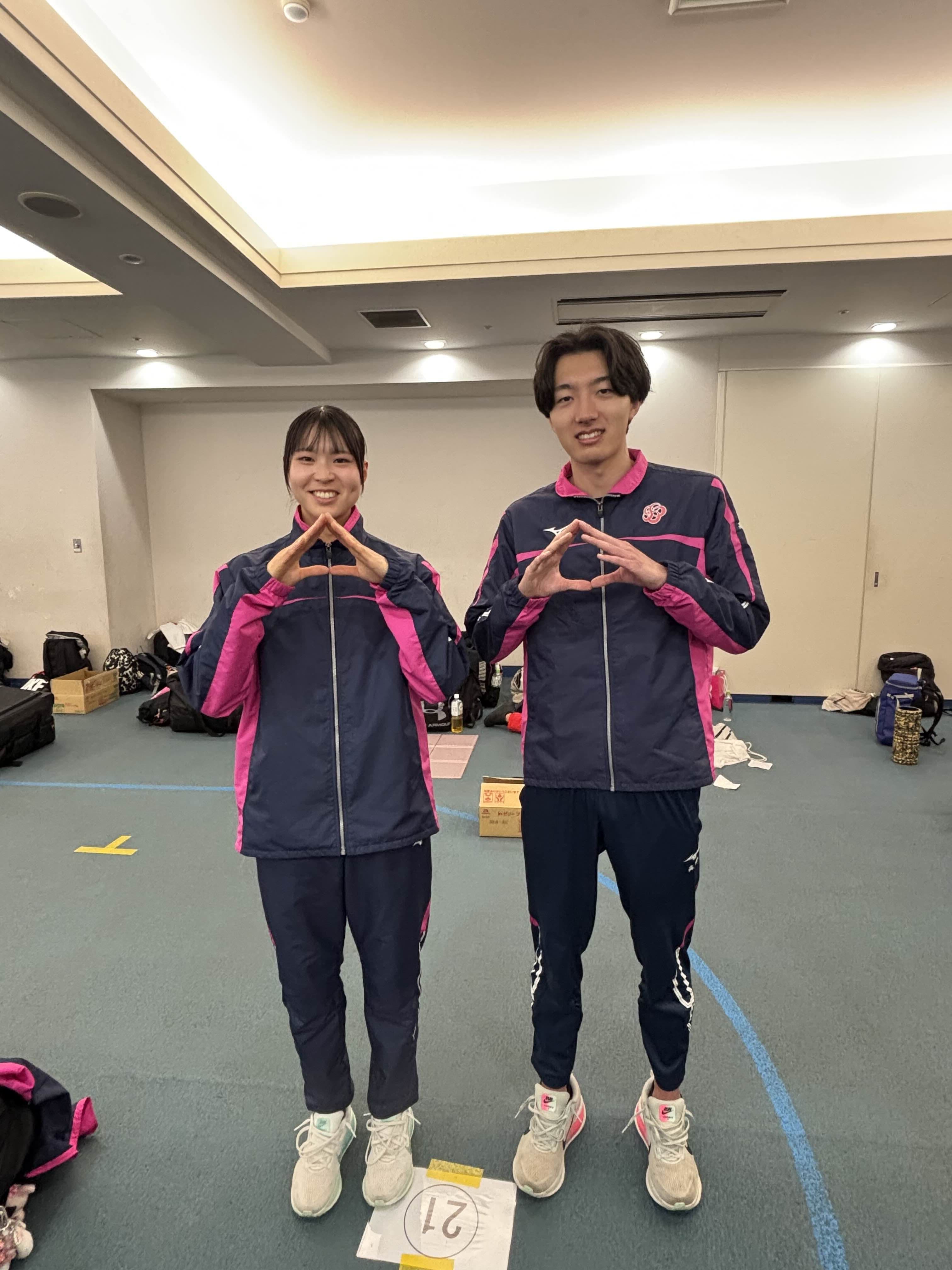 【学生の活躍】高野くん・福原さんが全国大学対校男女混合駅伝に出場しました